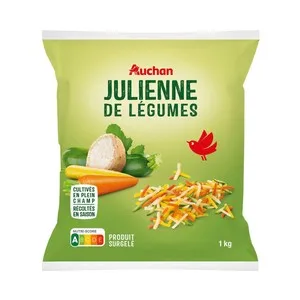 Auchan Mix de Verduras Cortadas en Juliana 1 Kg Producto Alcampo. 1000 G