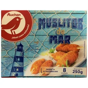 Auchan Muslitos de Mar Ultracongelados 250 G. Producto Alcampo