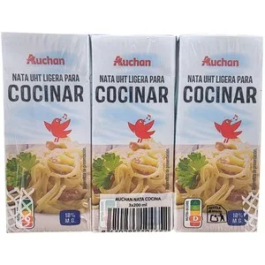 Auchan Nata para Cocinar con 18% Materia Grasa 3 X 200 Ml. 600 ML