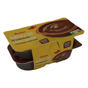 Auchan Natillas Sabor a Chocolate 4 X 125 G. Producto Alcampo 500 G
