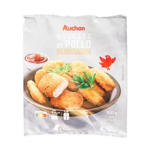 Auchan Nuggets de Pollo Rebozados y Ultracongelados 400 G Producto Alcampo.
