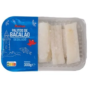 Auchan Palitos de Bacalao Desalado 300 G Producto Alcampo.