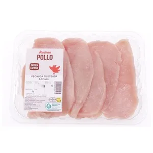 Auchan Pechuga de Pollo Fileteada 6-8 Uds Producto Alcampo. 375 G