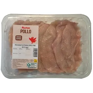Auchan Pechuga Fileteada Corte Fino 8-12 Uds Producto Alcampo. 375 G