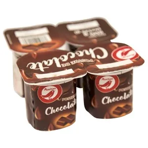 Auchan Postre de Chocolate (preparado Lácteo de Chocolate) 4 X 125 G. Producto Alcampo 500 G