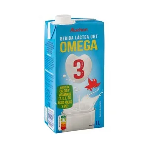 Auchan Preparado Lácteo Desnatado, Enriquecido con Omega 3, Calcio, Ácido Fólico y Vitaminas A, D, E, B6 y B12 1 L. Producto Alcampo 1000 ML