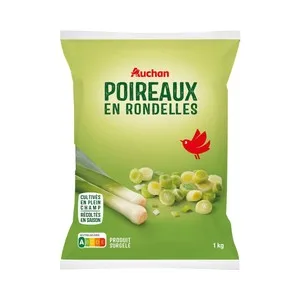 Auchan Puerro en Rodajas Ultracongelado 1 Kg Producto Alcampo. 1000 G