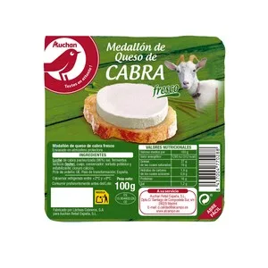 Auchan Queso de Cabra (medallón) 100 G. Producto Alcampo