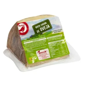 Auchan Queso de Oveja Curado, Cuña Producto Alcampo. 397.5 G