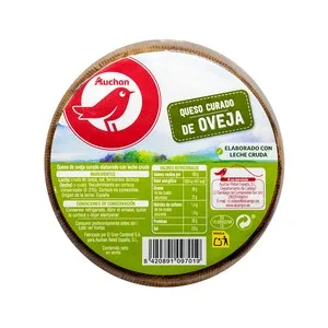 Auchan Queso de Oveja Curado, Mini Producto Alcampo. 750 G