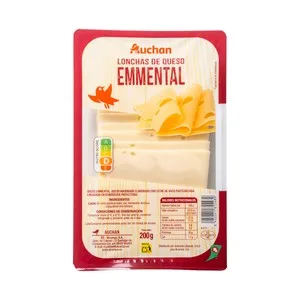 Auchan Queso Emmental en Lonchas 200 G Producto Alcampo.