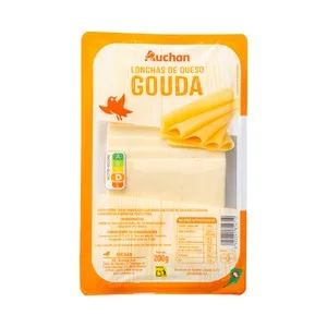 Auchan Queso en Lonchas Gouda 200 G Producto Alcampo.