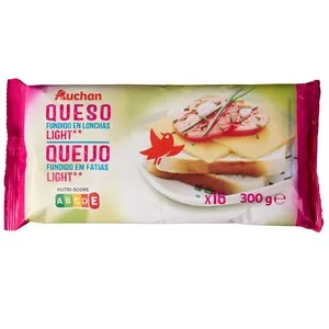 Auchan Queso Fundido en Lonchas Light 300 G. Producto Alcampo