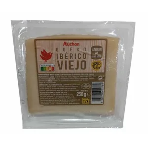 Auchan Queso Ibérico Viejo Leche Cruda 250 G. Producto Alcampo