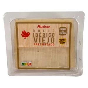 Auchan Queso Ibérico Viejo Leche Cruda Cortado Tapitas 250 G. Producto Alcampo