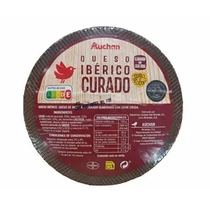Auchan Queso Mezcla Curado, Cuña Producto Alcampo. 600 G