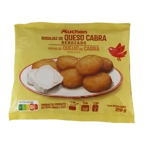 Auchan Rodaja de Queso de Cabra Empanado 250 G.