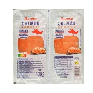 Auchan Salmón Ahumado Noruego Pack 2 de 50 G. Producto Alcampo 100 G