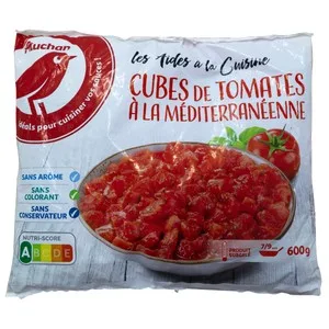 Auchan Tomate Cortado en Dados con Salsa de Tomate Condimentada 600 G. Producto Alcampo