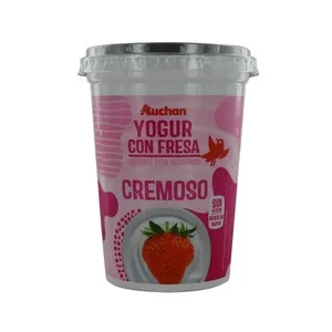 Auchan Yogur Cremoso con Fresas 500 G. Producto Alcampo