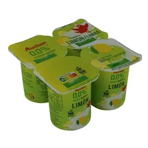 Auchan Yogur Desnatado sin Azúcares Añadidos Sabor a Limón 4 X 125 G Producto Alcampo. 500 G