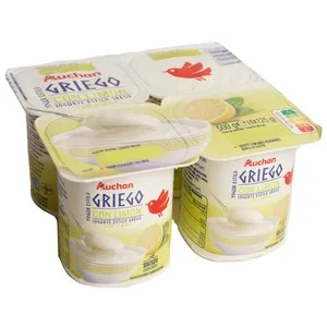 Auchan Yogur Estilo Griego con Limón 4 X 125 G Producto Alcampo. 500 G