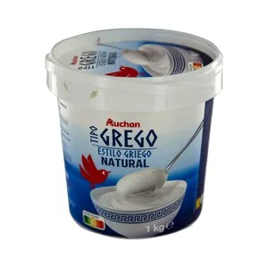 Auchan Yogur Estilo Griego Natural 1 Kg. Producto Alcampo 1000 G