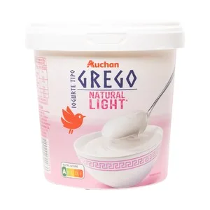 Auchan Yogur Estilo Griego Natural Ligero con 2% de Materia Grasa 1 Kg Producto Alcampo. 1000 G