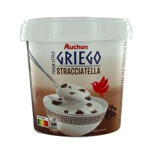 Auchan Yogur Estilo Griego, Sabor Stracciatella 1 Kg. Producto Alcampo 1000 G