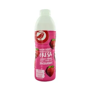Auchan Yogur Líquido Semidesnatado para Beber, con Pulpa de Fresa 1 Kg. Producto Alcampo 1000 G