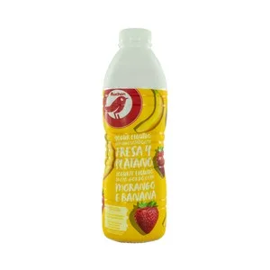 Auchan Yogur Líquido Semidesnatado para Beber, con Pulpa de Fresa y Plátano 1 L. Producto Alcampo 1000 G