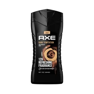 AXE Dark Temptation Gel para Hombre (3 en 1), con Acción Relajante y Aroma a Chocolate Negro 250 Ml. 259 ML