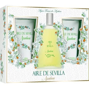 Azahar Estuche con Eau de Toilette Femenina Natural + Gel de Baño Tubo 150 Ml + Loción Exfoliante Corporal Tubo 150 Ml Aire de Sevilla