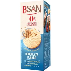 B-san Galletas Bañadas en Chocolate Blanco 0% Azúcares Añadidos Bsan