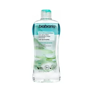 Babaria Agua Micelar Bifásica Desmaquillante, para Todo Tipo de Pieles 400 Ml.