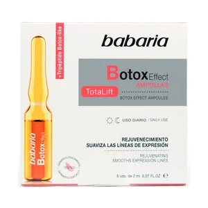Babaria Botox Effect Ampollas de Uso Diario que Ayudan a Rejuvenecer Nuestra Piel 5 X 2 Ml. 10 ML