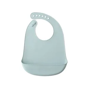 Babero de Silicona Color Azul Interbaby.