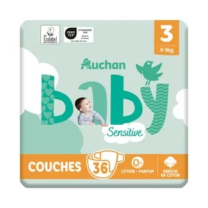 Producto Alcampo Baby Sensitive Pañales Talla 3 (4-9 Kg) 36 Uds.