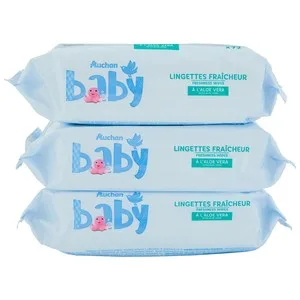 Producto Alcampo Baby Toallitas Húmedas para Bebé con Aloe Vera y Acción Refrescante 3 X 72 Uds. 216 UD