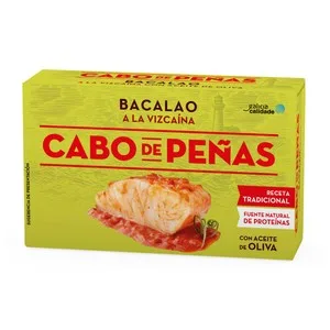 Cabo de Peñas Bacalao a la Vizcaína con Aceite de Oliva Lata de 70 G.