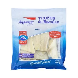 Angomar Bacalao Salado Salvaje Trozos 400 Gr.