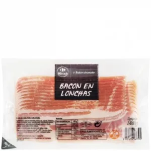 Bacon en Lonchas Carrefour el Mercado sin Gluten 200 G