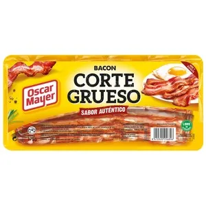 Oscar Mayer Bacon Semicocido y Ahumado, sin Gluten y Cortado en Lonchas Gruesas Oscar Mayer 175 G.