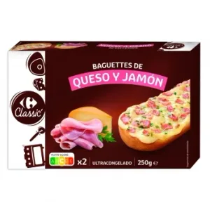 Baguettes de Jamón y Queso Carrefour 250 G.
