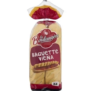 Baguettes Vienesas Ya Cortadas 4 Uds la Boulangere