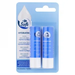 Bálsamo Labial Hidratante Carrefour Soft 2 Ud.