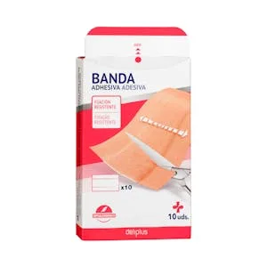 Bandas Adhesivas Fijación Fuerte Color Beige Deliplus para Cortar 1 UD