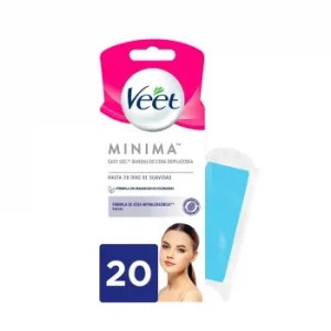 Bandas de Cera Depilatorias Facial Hipoalergénicas Minima Veet 20 Ud.