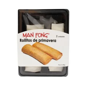 Manfong Bandeja con 2 Rollitos de Primavera Manfong. 160 G