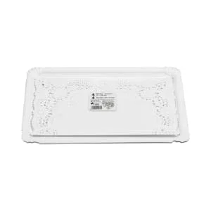 Bandeja de Cartón Rectangular Bosque Verde 4 UD
